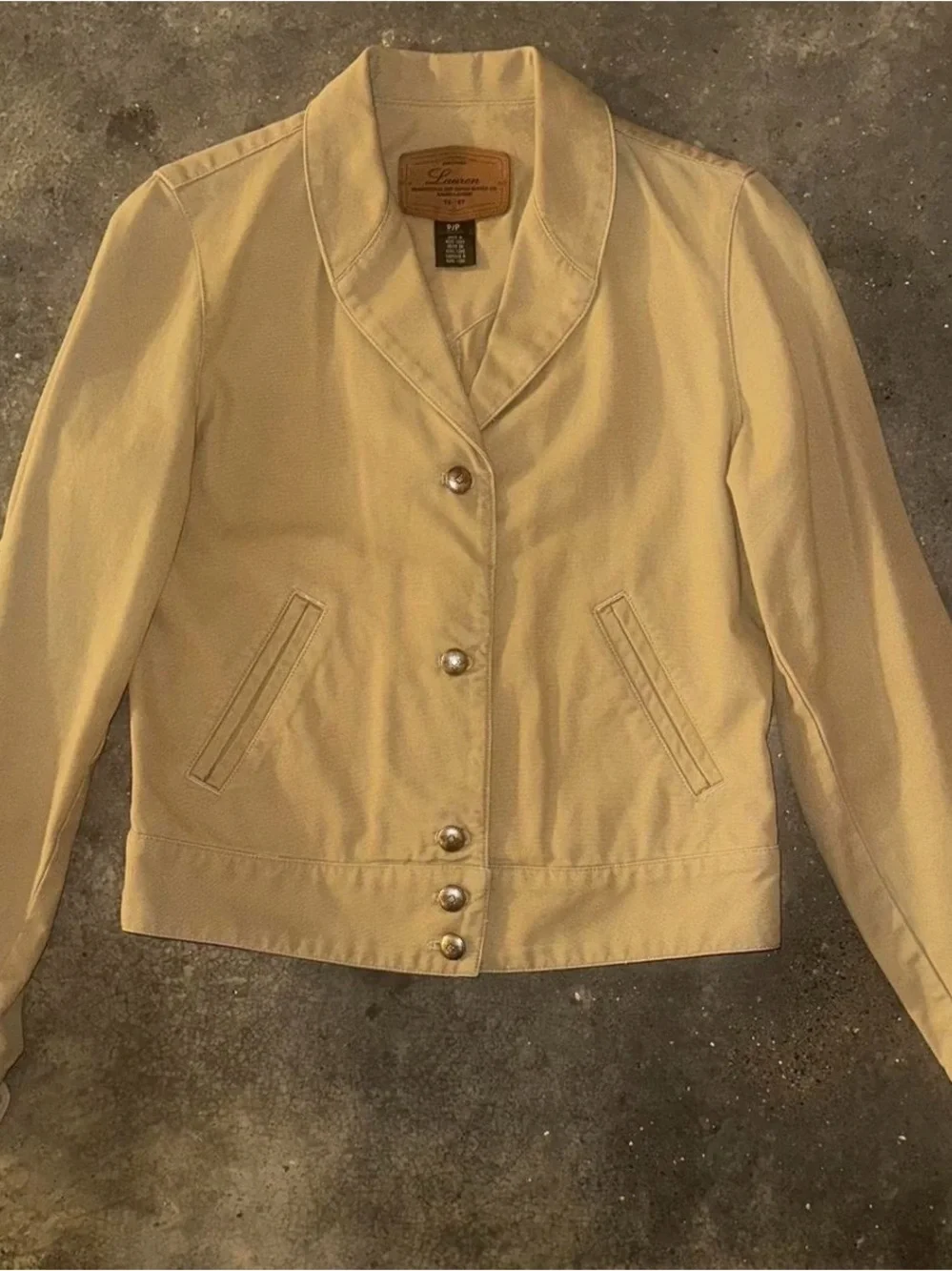 Ralph Lauren Beige Embroidered Western Jean Jacket - Picture 2 of 7